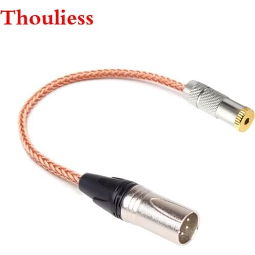 Thoulies HIFI Single Crystal Copper 2.5mm TRRS Balanced Female to 4pin XLR Balanced Male Audio Adapter Cable XLR to 2.5mm