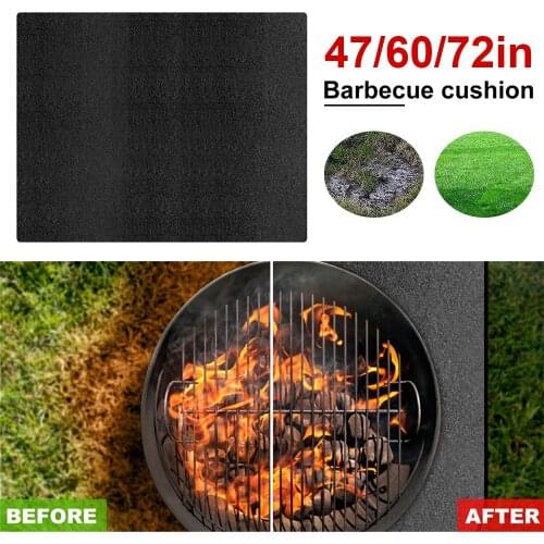 BBQ Grill Mat Barbecue Outdoor Baking Fireproof Heat Resistant BBQ Grill Splatter Mat Backyard Floor Rug for Home Grill Mat Tool
