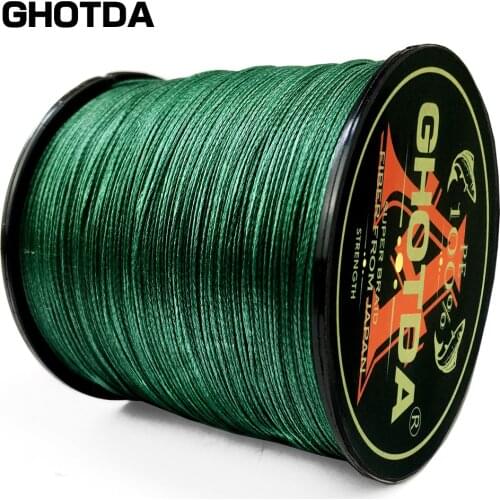 GHOTDA PE Braided Fishing Line 300M 8 Strands Durable Multifilament Carp Fishing Wire 100% PE