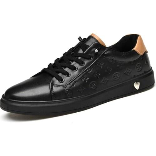 Mens Shoes Skateboarding Shoes Casual Sport Classic Comfortable Fashion Hard-Wearing Low-top Lace Up Cow Leather Spring