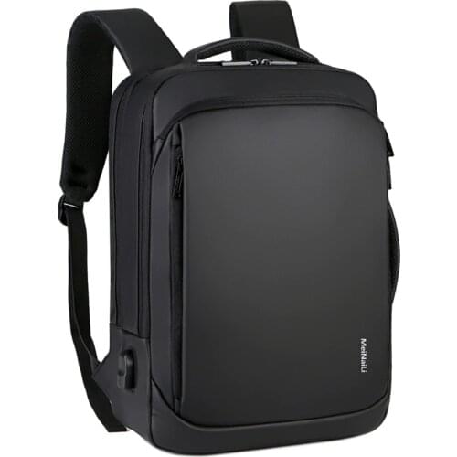 PUIMENTIUA Laptop Backpack Mens Male Backpacks Business Notebook Mochila Waterproof Back Pack USB Charging Bags Travel Bagpack