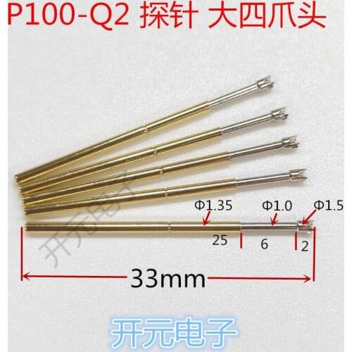 P100-q2 Probe 1.36 Four Jaw Plum Head P100-q2 Thimble 1.7 Plum 1.35mm