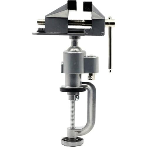 360 Rotating Table Vise Bench Clamp Vises Grinder Holder Drill Stand for Rotary Tool,Craft,Model Building,Electronics