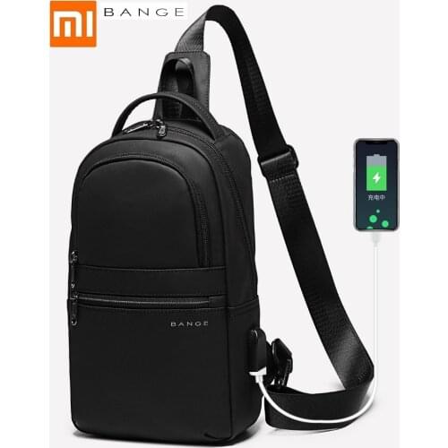 Xiaomi 2020 new mens chest bag USB charging Crossbody bag multifunction fashion Summer outdoor sports shoulder bag