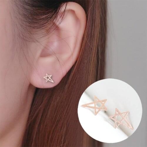 Shuangshuo New Fashion Vintage Earings Cute Star Stud Earrings for Women Fashion Earrings Jewelry boucle d'oreille femme 2017