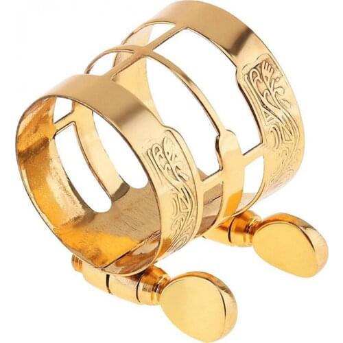 New Carved Metal Ligature Alto Sax Clarinet Mouthpiece Ligature Clip For Alto Saxophone