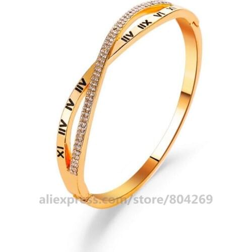 Wholesale Brand New Fashion Jewelry Women Bangles Bracelets Cross Roman Design Women Bracelets Hot Sales