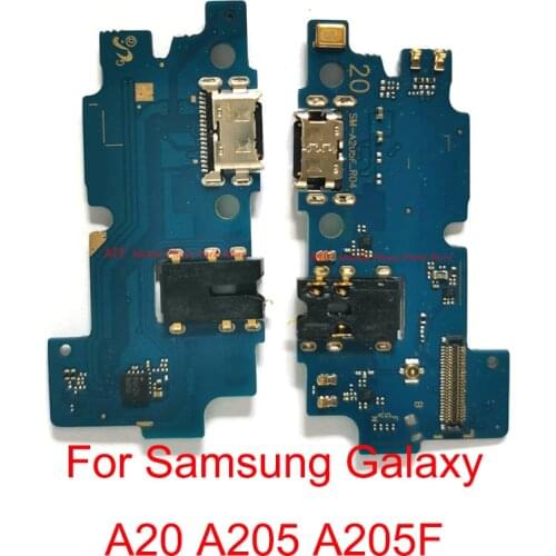 Original USB Charging Port Connector Board Dock Flex Cable For Samsung Galaxy A20 A205 A205F SM-A205F Charge Board Flex Cable