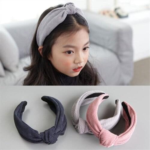 2019 Winter New Children Knot Hairband Girls Kids Hair Head Bands Hoop Accessories For Children Hair Headband Headwear Headdress