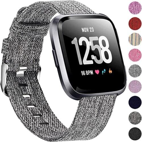 Women Men pulseira for Fitbit Versa 2 band Quick Release cinturini for Fitbit Versa Lite strap Breathable Woven Fabric watchband
