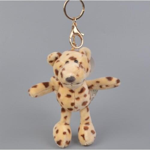 1 Pcs High Quality Leopard Backpack Decoration Plush Toy, 10cm Plush Pendant Keychain / Keyholder Gift Free Shipping
