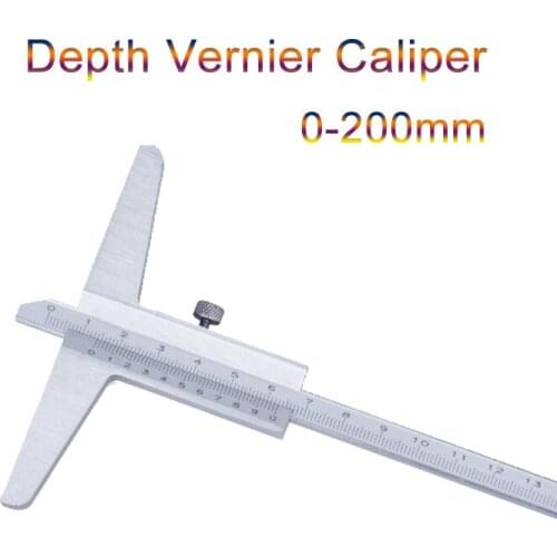 200mm 8inch Depth Vernier Caliper With Hook 0-200mm Depth Gauge Depth Caliper Measurement Tool