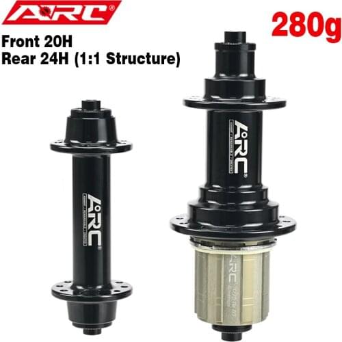 ARC 280g Road Bike Hub V Brake 1:1 Structure Aluminum Alloy Cube Front 20 Holes Rear 24 Holes Bike Bicycle Hub With Hyper Glide