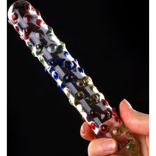 Super Big Pyrex Glass Dildo Female Transparent Crystal Penis Sex Toys Anal Plug For Woman With Gift Box