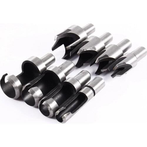 Wood Plug Cutter Drills 8 Pcs Chamfer Wood Plug Cutter Straight & Tapered Taper Claw Type Drill Bits