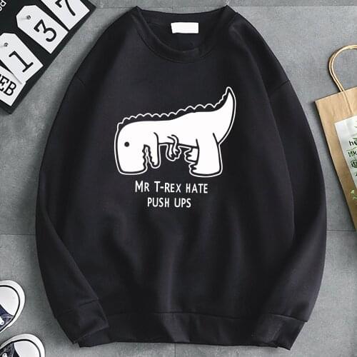 Tea Rex Funny Cartoon Print Hoodie High Quality Fleece Soft Man Sweatshirt Manga Crewneck Long Sleeve Fashion Tracksuits Hoody