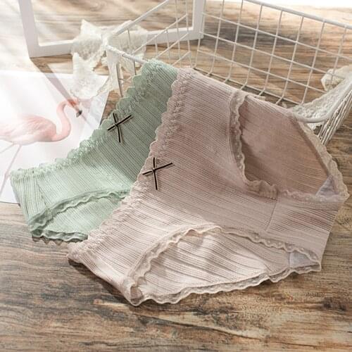 Cotton Thread Breathable Comfortable Briefs Small Fresh Color Women Underwear 8 Colors Available
