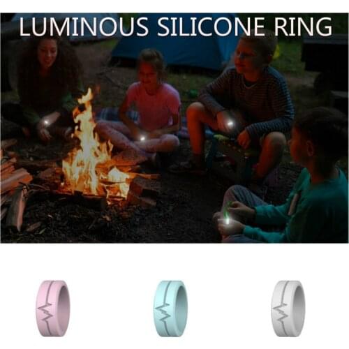 Outdoor Camping Supplies Outdoor Survival Luminous Silicone Ring Luminous Environmental Protection Ring Three Colors