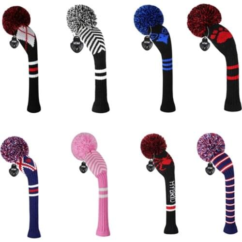 Golf Knit Headcover Personalized Golf Protector For Hybrid/UT Wood,Double Layers Elastic Yarn Keep Golf Club From Scratch Dust