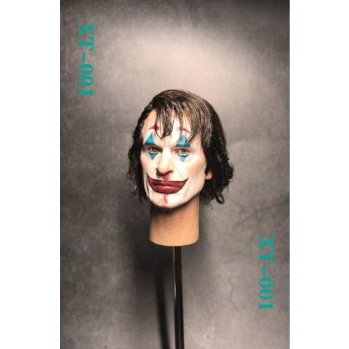 1/6 Joker Head Sculpt Male Clown Transplant Hair Head Carving Model XT001 JK02 Action Figure Body In Stock