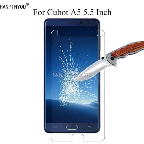 1 Pc / 2 Pcs 9H 2.5D Tempered Glass Screen Protector For Cubot A5 5.5" Protective Film + Clean Tools