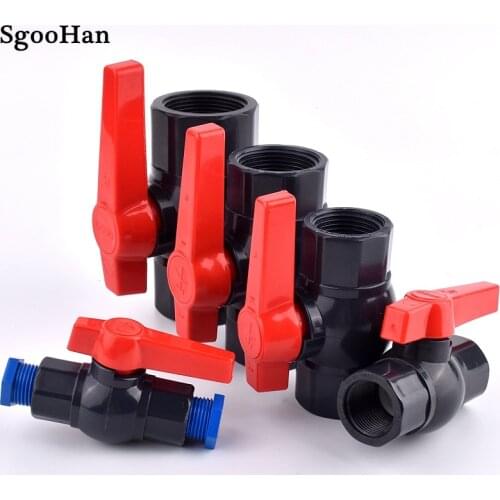 1PC Grey 1/2 ~ 2 Inch Female Thread UPVC Pipe Ball Valve Aquarium Fish Tank Drainage Joint Water Pipe Valve Big Size Available
