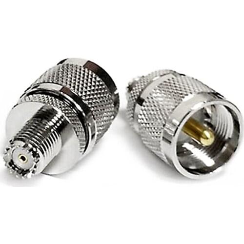 1PC new UHF male plug to MINI-UHF female jack RF coaxial connector direct nickel plated adapter wholesale