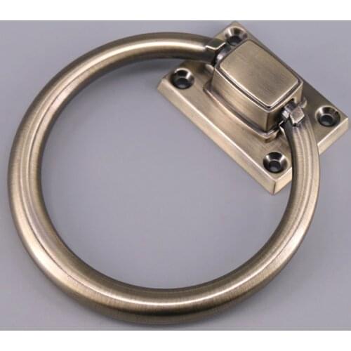 1 pcs Vintage Ring Door Knocker Chair knobs Furniture Hardware Drawer Drop Ring Pull Knob Bronze Tone Ring Pull