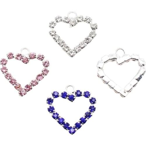 ZMASEY Metal Buckles 10Pcs/Lot 18mm Rhinestone DIY Handwork Buckles Diamond Ribbon Decoration Invitation Card Accessories