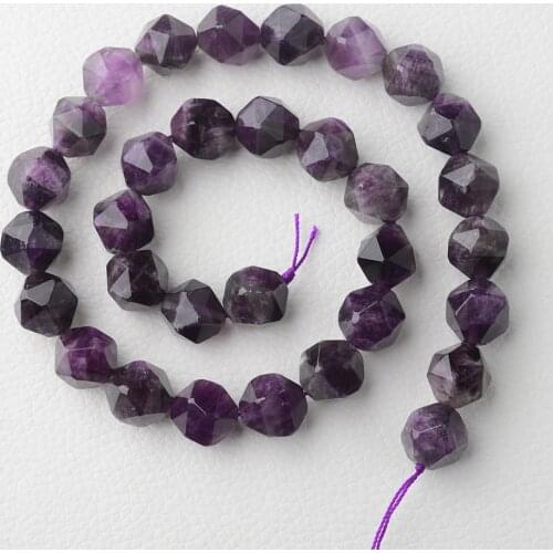 6-12mm Round Faceted Dark Purple Amethysts Beads For Jewelry Making Beads Bracelets Natural Loose Beads 15'' DIY Beads