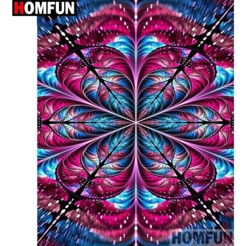 HOMFUN 5D Diamond Painting Full Drill Diamond Embroidery "Mandala flower" Picture Of Rhinestone Handmade Home Decor A27385