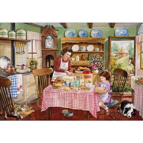 Full Square/Round Drill 5D DIY Diamond Painting "Kitchen View" 3D Rhinestone Embroidery Cross Stitch 5D Home Decor Gift