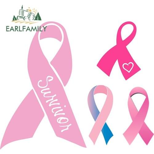 EARLFAMILY 13cm for Custom Cancer Survivor Ribbon Funny Car Stickers Occlusion Scratch Decals Air Conditioner VAN Car Styling