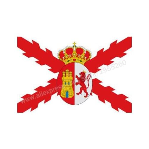 New Spanish Empire Cross of Burgundy with Coat of Arms Flag 3 x 5 FT 90 x 150 cm Spain Flags Banners