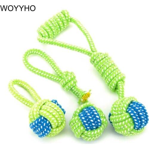 Cotton Rope Knot Dog Toy Training Grinding Cleaning Teeth Chewing Ball Toy For Small Medium Dogs 5 Styles