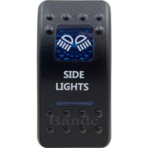 Cover Cap Only！Car Boat RV SIDE LIGHTS Rocker Switch Cover Cap Blue Window Labeled Control Cap Accessories