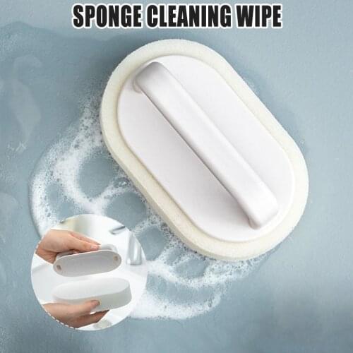 Kitchens Dishwashing Sponge Clean Rub Pot Rust Focal Stains Sponge Removing Kit with Handle can CSV