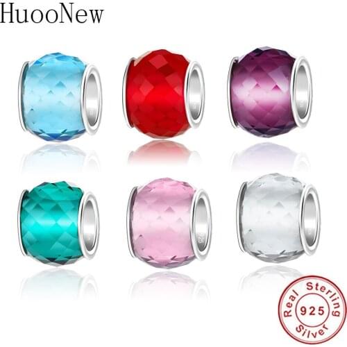 2019 Summer Collection 10 Styles Real 925 Sterling Silver Murano Glass Beads Charms Fits Original Charm Jewelry Making