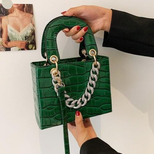 Fashion Handbag Crossbody Bag For Women 2021 Stylish Chain Womens Shoulder Bag Glitter Designer Purse Diamond Messenger Bags