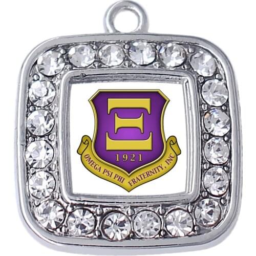 New Multiple Shapes Metal O PSI PHI fraternity INC Label sticker charm for University Students Society Jewelry DIY Accessories