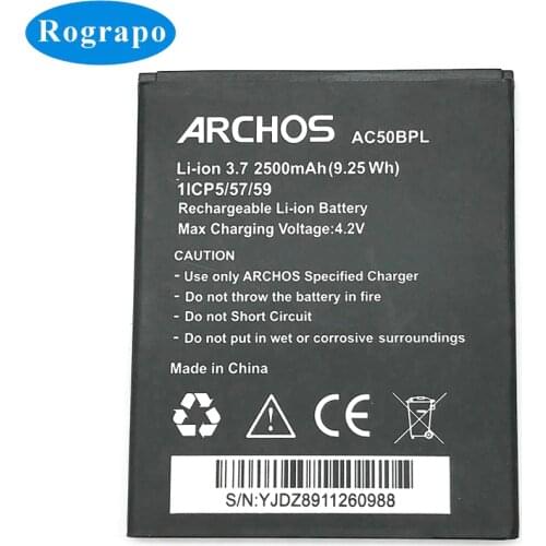New 2500mAh AC50BPL Replacement Battery For ARCHOS 50b Platinum Baterij Mobile Phone Batteries