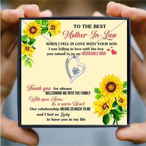 Hollow Crystal Pendant Necklace Heart Choker Necklaces for Women Gift to Mother In Law Wholesale Dropshipping