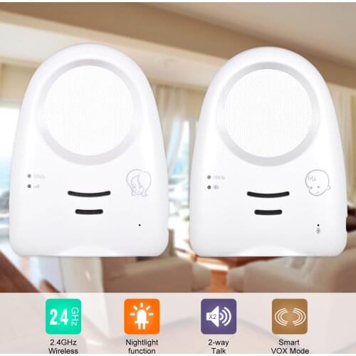 Portable 2.4GHz Wireless Digital Audio Baby Monitor Two Way Talk Crystal Clear Baby Cry Detector Sensitive Transmission