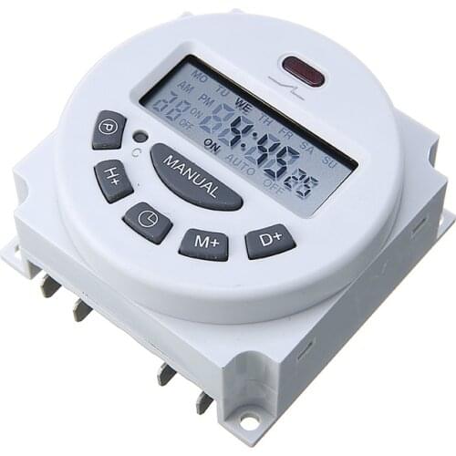 Mini Digital Time Programmable Switch 12V/24V/220V LCD Power Programmable Relay Timer For Household Appliances Automatic Control