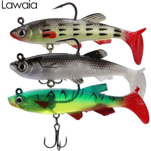 Lawaia Fishing Lure 8cm/14g Packed Lead Fish With Single Hook And Three Anchor Hook Soft Bait Swimbait Fishing Tool Fishing Gear
