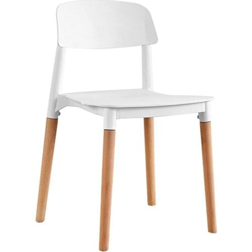 Modern Nordic Fashion Simple Negotiation Office Meeting Guest Home Solid Wood Desk Computer Stackable Dining Chair