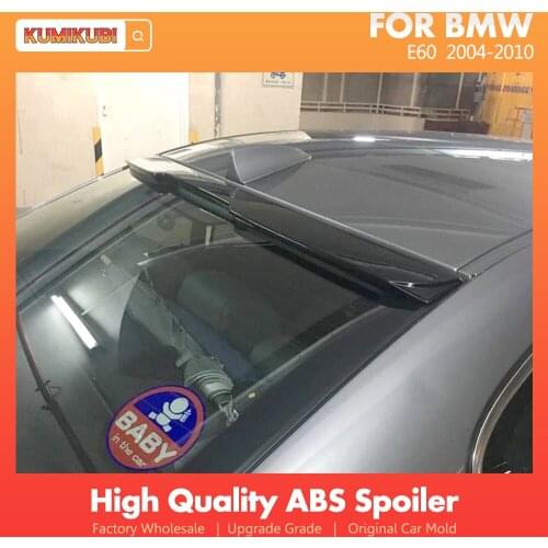 KUMIKUBI For BMW E60 M5 Rear Roof Spoiler 2004-2010 520 525li 528li ABS Material Car Rear Wing Primer Color Tail Roof Spoiler
