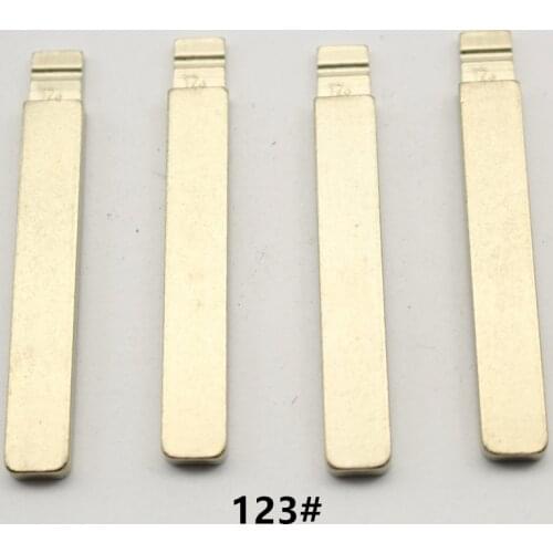 VVDI OEM 10Pcs 123# Metal Uncut Flip KD Remote Key Blade For Toyota Corolla Mid Slot