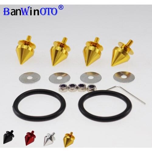 1 Set Universal Car Auto Spike Front Bumper Hatch Lids Quick Release Fasteners Nuts Bolt Alloy Aluminum for Most Car Truck