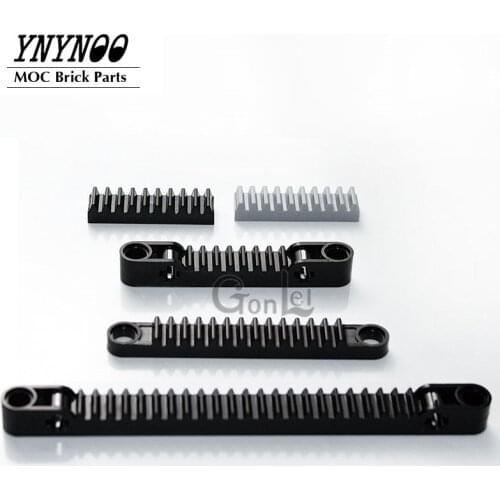 10Pcs/lot High-Tech Gear Rack 1x4 1x7 1x8 1x13 Compatible 87761 64781 6630 3743 MOC Building Blocks Bricks Toys Technical Parts